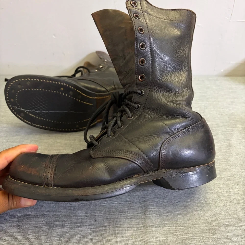 Corcoran Jump Boots Men 7C Vintage 60s Army Military Leather Combat Cap Toe